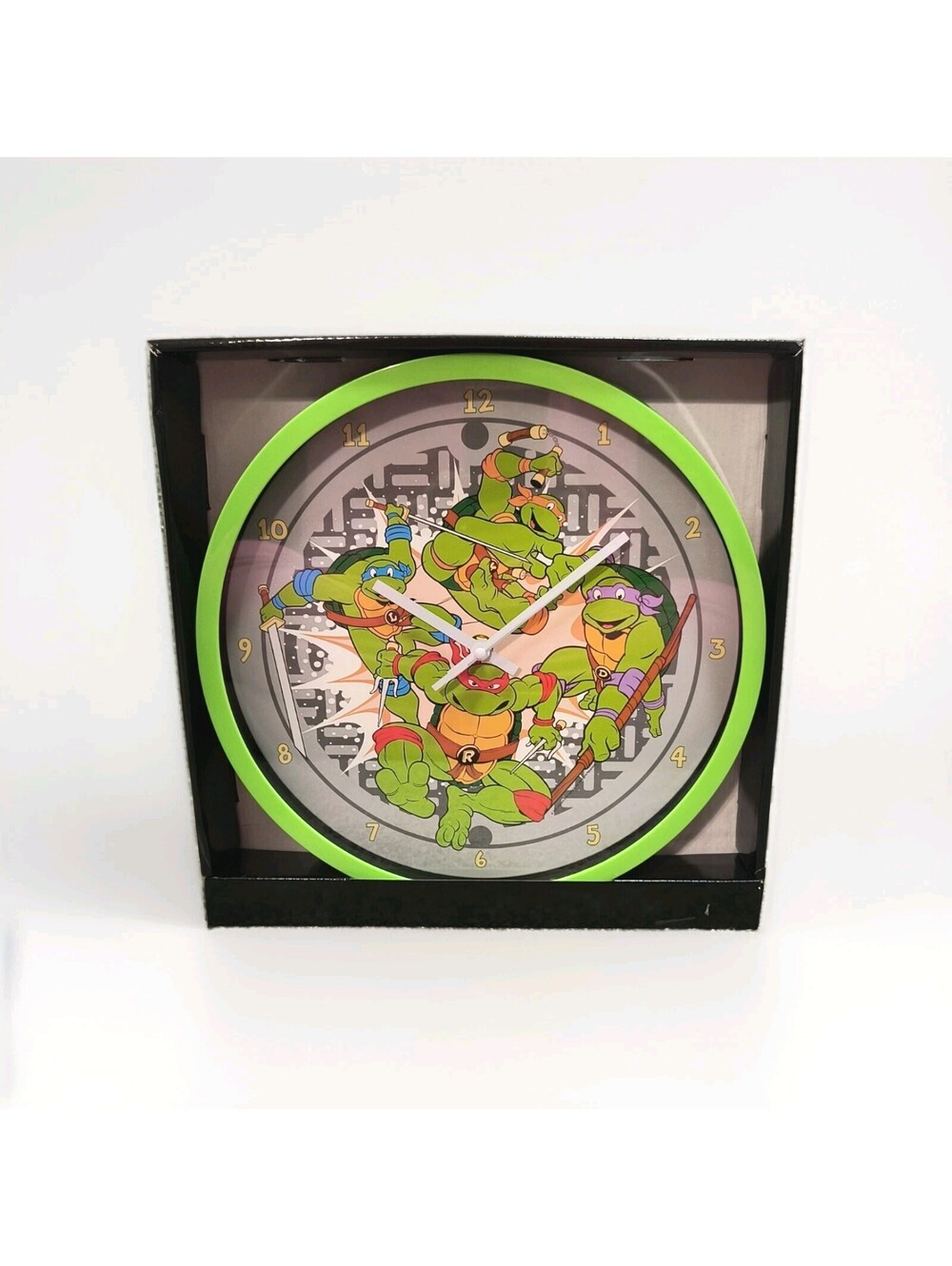 Nib Teenage Mutant Ninja Turtles 11.75 Analog Wall Clock